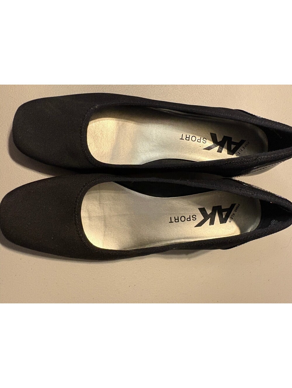 Anne Klein AK Sport Black Wedge Shoes Size 9.5
